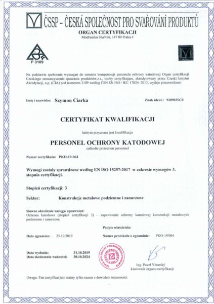 certyfikat kwalifikacji 3